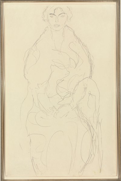 Mujer sentada de frente de Gustav Klimt