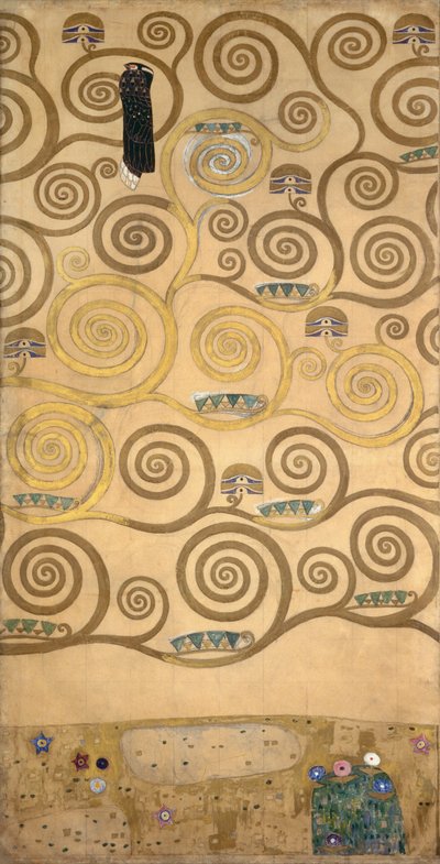 Bocetos para el friso del Palacio Stoclet de Bruselas, Bélgica (acuarela y lápiz sobre papel) de Gustav Klimt