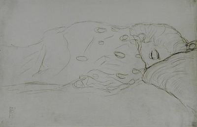 Desnudo durmiendo de Gustav Klimt