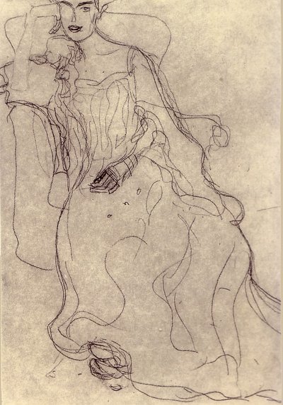 Estudio para el cuadro Retrato de Adele Bloch-Bauer I de Gustav Klimt