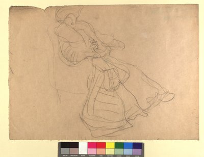 Estudio para un retrato de dama de Gustav Klimt