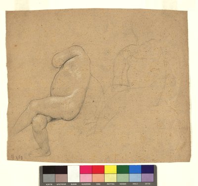 Studien zu zwei sitzenden Kinderakten de Gustav Klimt