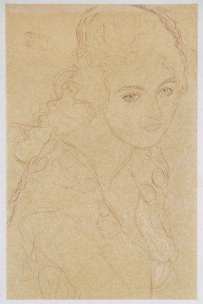 Estudio para el cuadro Retrato Ria Munk III de Gustav Klimt