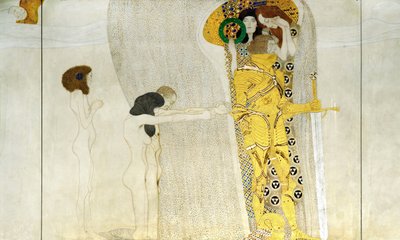 El Friso de Beethoven, (detalle) Caballero con armadura brillante, 1902 de Gustav Klimt