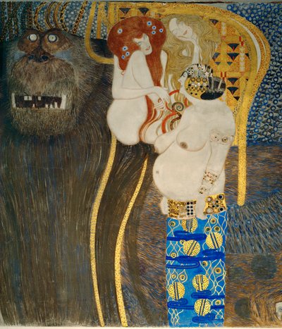 El " Friso de Beethoven ", detalle de Gustav Klimt