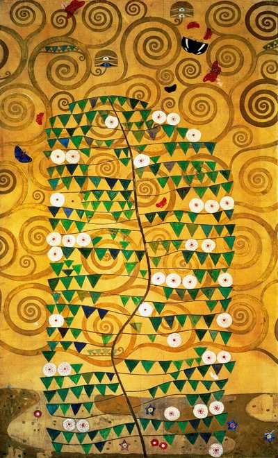 El Friso Stoclet, Detalle: Árbol de la Vida, 1905-1909 de Gustav Klimt