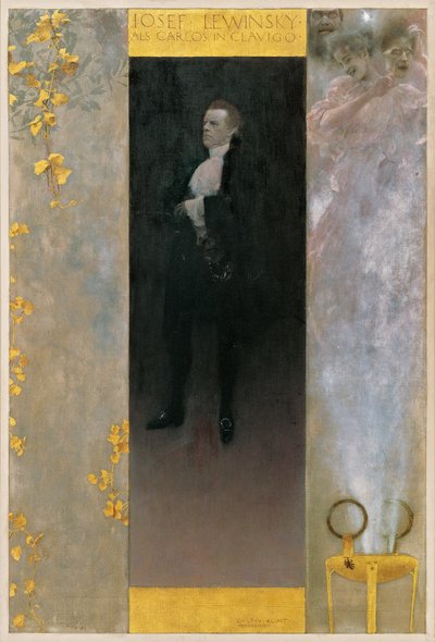 El actor Josef Lewinsky como Carlos en Clavigo de Goethe de Gustav Klimt