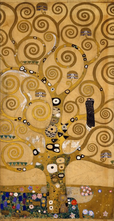 Árbol de la Vida (Friso Stoclet) (detalle) del lado izquierdo, c.1905-09 de Gustav Klimt