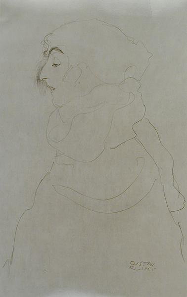 Mujer de perfil, c.1904-06 de Gustav Klimt
