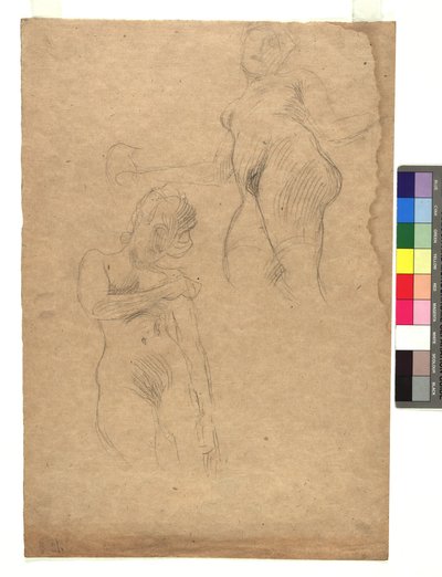Zwei Studien weiblicher Akte de Gustav Klimt
