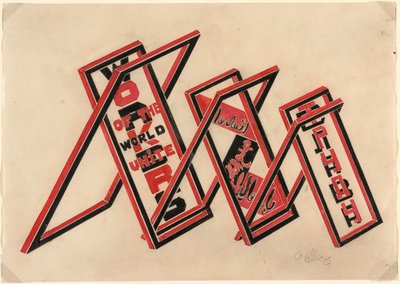 Puesto de propaganda (Trabajadores del mundo, uníos) de Gustav Klutsis