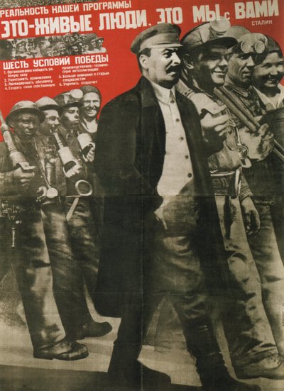 La realidad de nuestro programa son personas reales: Tú y yo, cartel, 1931 de Gustav Klutsis