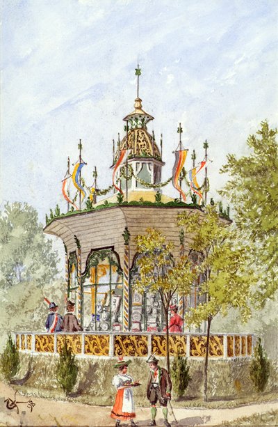 El templo de los regalos del Viena Schützenfest de 1898 de Gustav Korompay