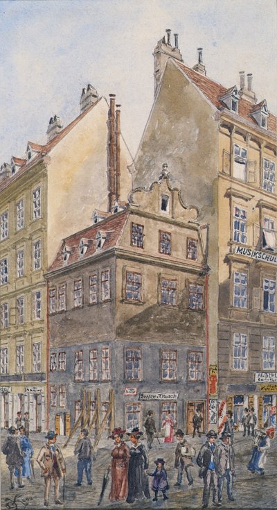 Salzgries en Viena (esquina de Tiefer Graben) de Gustav Korompay
