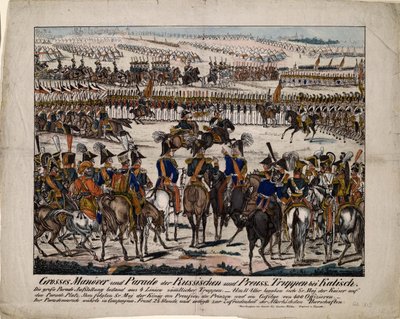 Desfile ruso-prusiano en Kalisz de Gustav Kühn