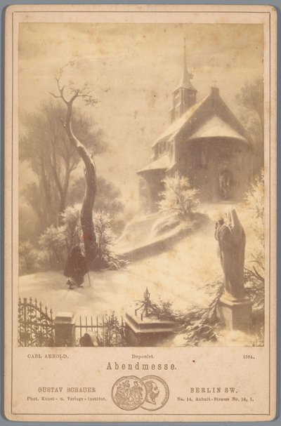 Reproducción fotográfica del cuadro Abendmesse de Carl Arnold Abendmesse (título sobre el objeto) de Gustav Schauer