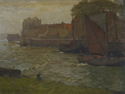 En el puerto de Veere de Gustav Schönleber