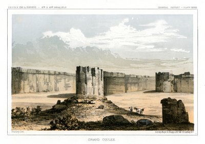 Grand Coulee, Washington, EE.UU., 1856 de Gustav Sohon