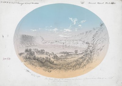 Grandes cataratas del río Missouri de Gustav Sohon