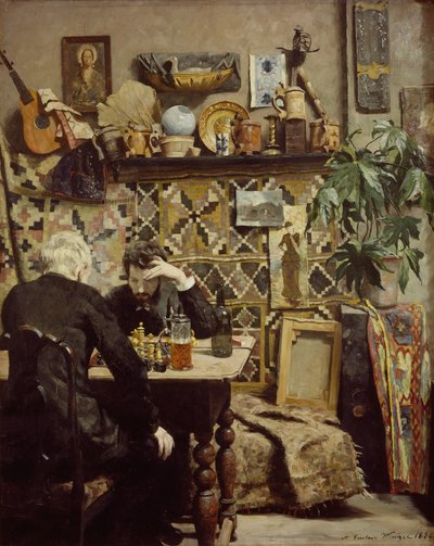 Jugadoras de ajedrez de Gustav Wentzel