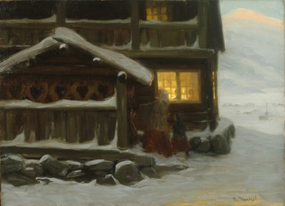 Invitadas de navidad (óleo sobre lienzo) de Gustav Wentzel