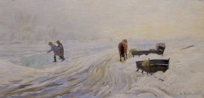 Corte de hielo en Bondivann de Gustav Wentzel