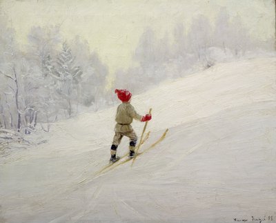 Entrenamiento de esquí de Gustav Wentzel