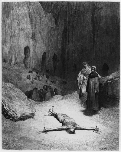 Hombre crucificado, ilustración de 