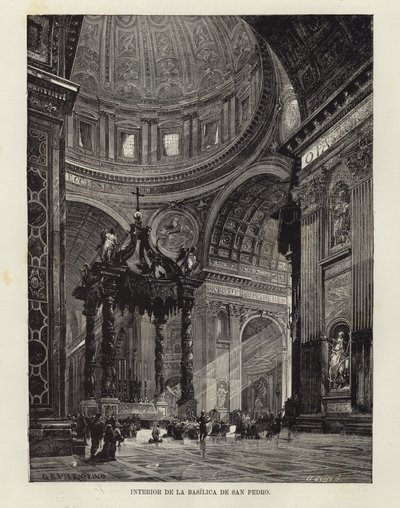 Interior de la Basílica de San Pedro de Gustave Bauernfeind