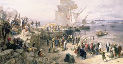 Jaffa, reclutamiento de soldados turcos en Palestina, 1888 de Gustave Bauernfeind