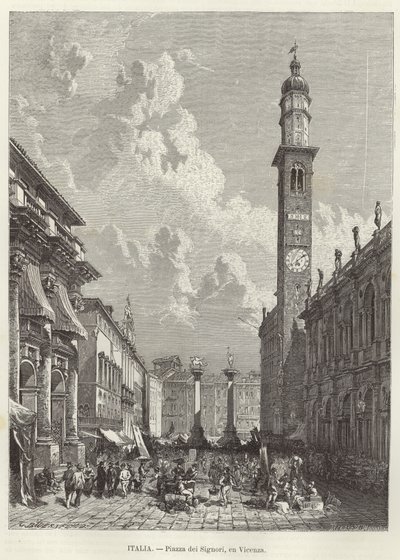 Piazza dei Signori en Vicenza de Gustave Bauernfeind