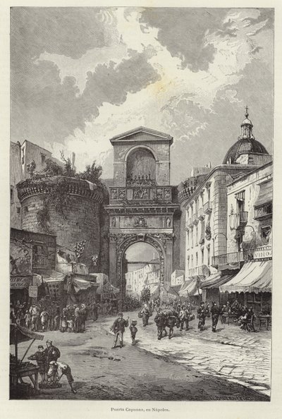 Porta Capuana en Nápoles de Gustave Bauernfeind