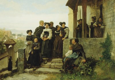 Después del Servicio de la Iglesia Protestante de Gustave Brion