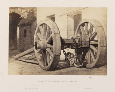 Gustave Brion - La puerta de la posada Thénardier de Gustave Brion