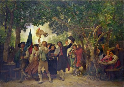 El ganador del baile del gallo, 1871 de Gustave Brion