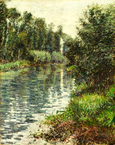 Una pequeña rama del Sena, Argenteuil, 1888-90 de Gustave Caillebotte