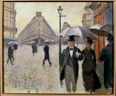 Una calle de París con tiempo lluvioso (Place de l