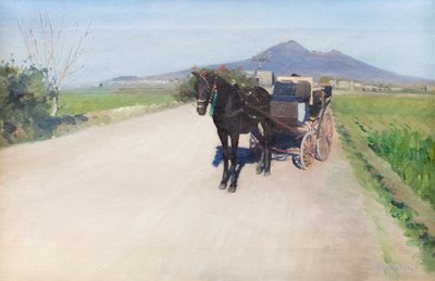 Un camino en Nápoles, c. 1872 (óleo sobre lienzo) de Gustave Caillebotte