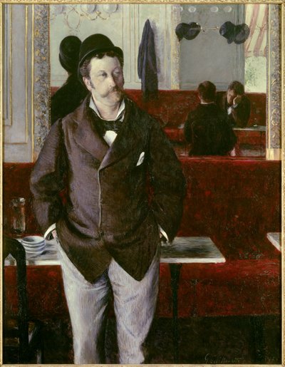 En el café. Pintura de Gustave Caillebotte (1848-1894) 1880 Dim. 1,53x1,14 m Rouen, museo de Bellas Artes de Gustave Caillebotte