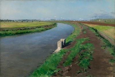 Orillas de un canal, cerca de Nápoles de Gustave Caillebotte