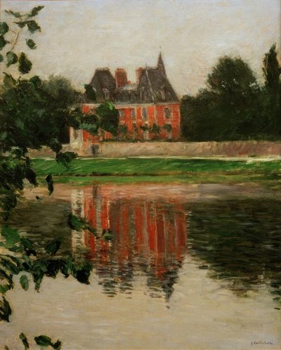 Castillo en la orilla del Sena, Argenteuil de Gustave Caillebotte