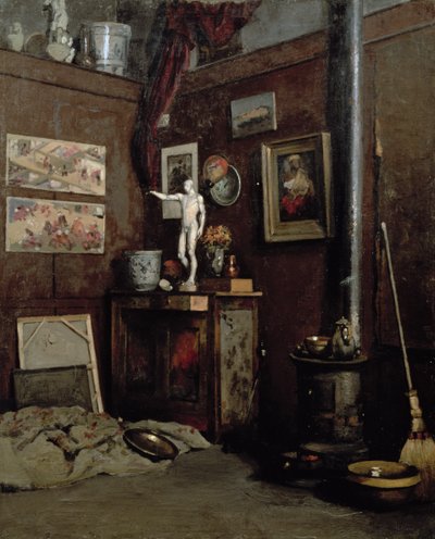 Interior de un estudio de Gustave Caillebotte