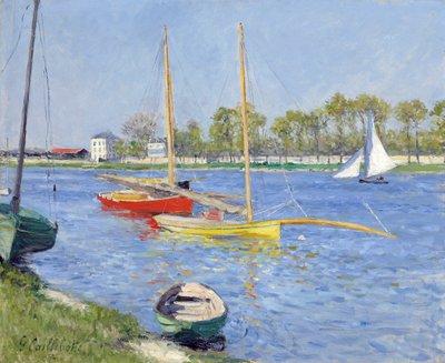 El Sena en Argenteuil - Pintura de Gustave Caillebotte (1848-1894), óleo sobre lienzo (59,7 x 73,7 cm) de Gustave Caillebotte