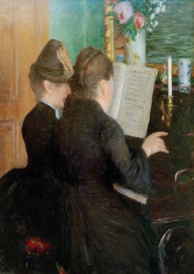 La lección de piano de Gustave Caillebotte