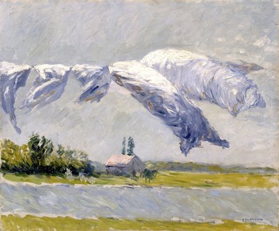 Ropa secándose, Petit Gennevilliers de Gustave Caillebotte