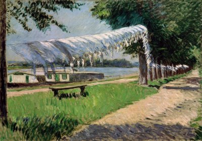 Ropa secándose a orillas del Sena, Petit Gennevilliers de Gustave Caillebotte