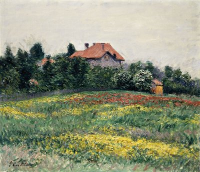 Paisaje en Normandía; Paysage en Normandie, 1884 de Gustave Caillebotte