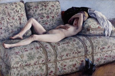 Desnudo en un sofá de Gustave Caillebotte