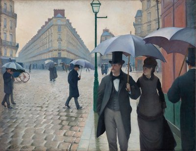Calle de París, día lluvioso de Gustave Caillebotte