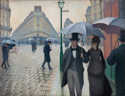 Calle de París, Día Lluvioso de Gustave Caillebotte